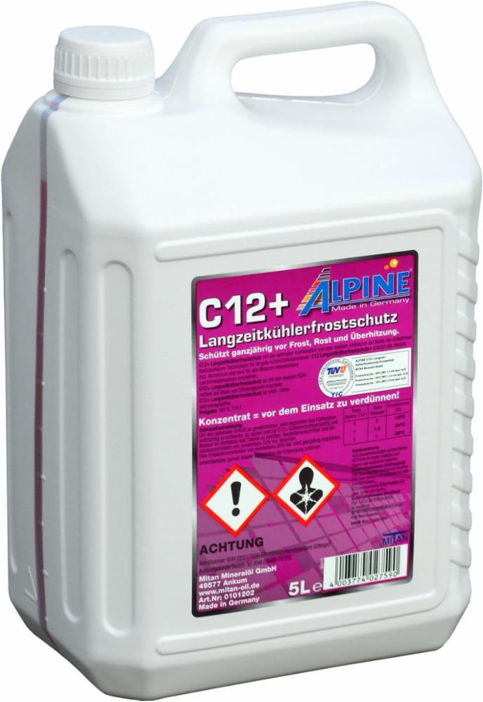 Alpine C12+ Langzeitkühlerfrostschutz 5L violett, silikatfrei C12 Plus
