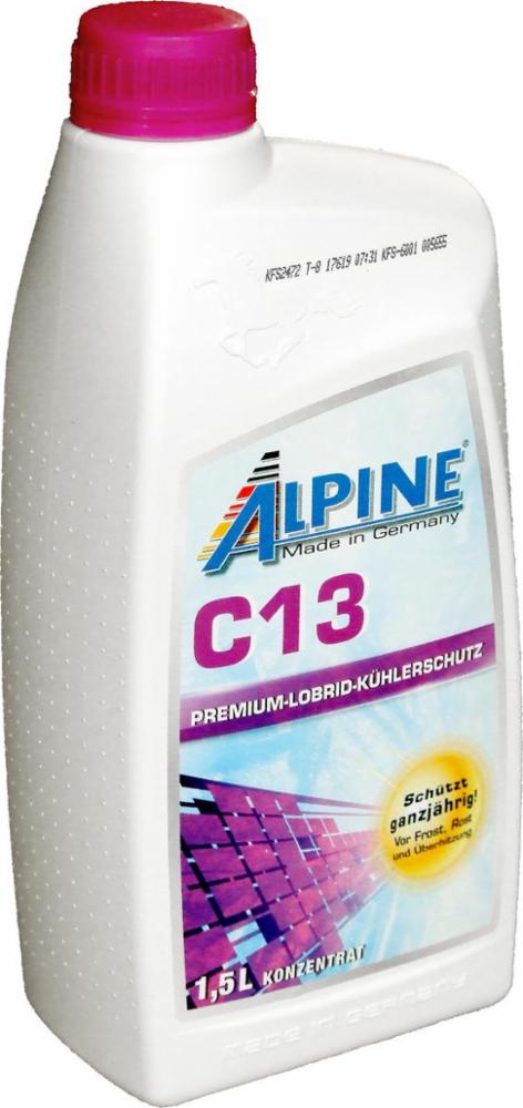 Alpine Kühlerfrostschutz C11 gelb 1,5L amin-, nitrit-, und phosphatfrei  Alu-Motoren geeignet