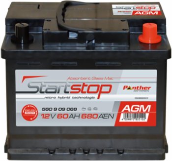 Panther Start-Stop AGM PLUS 12V 60Ah 680A/EN